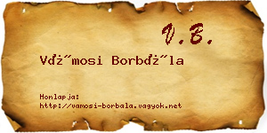 Vámosi Borbála névjegykártya